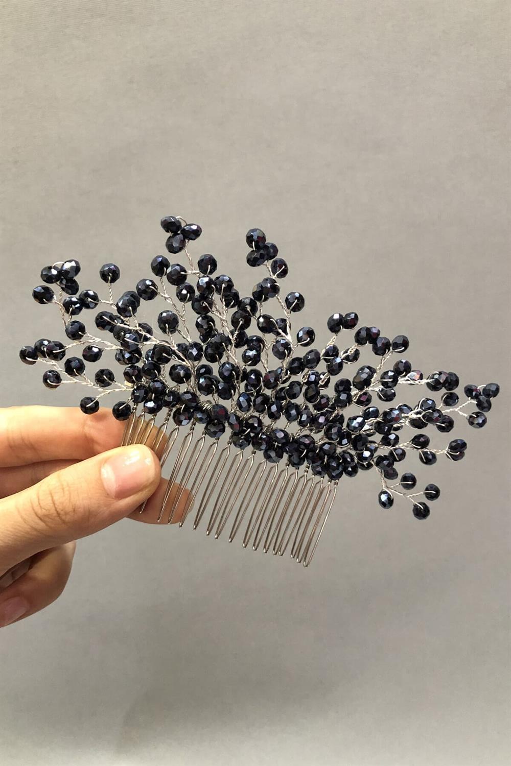 Wholesale Navy Blue Comb Hair Clip