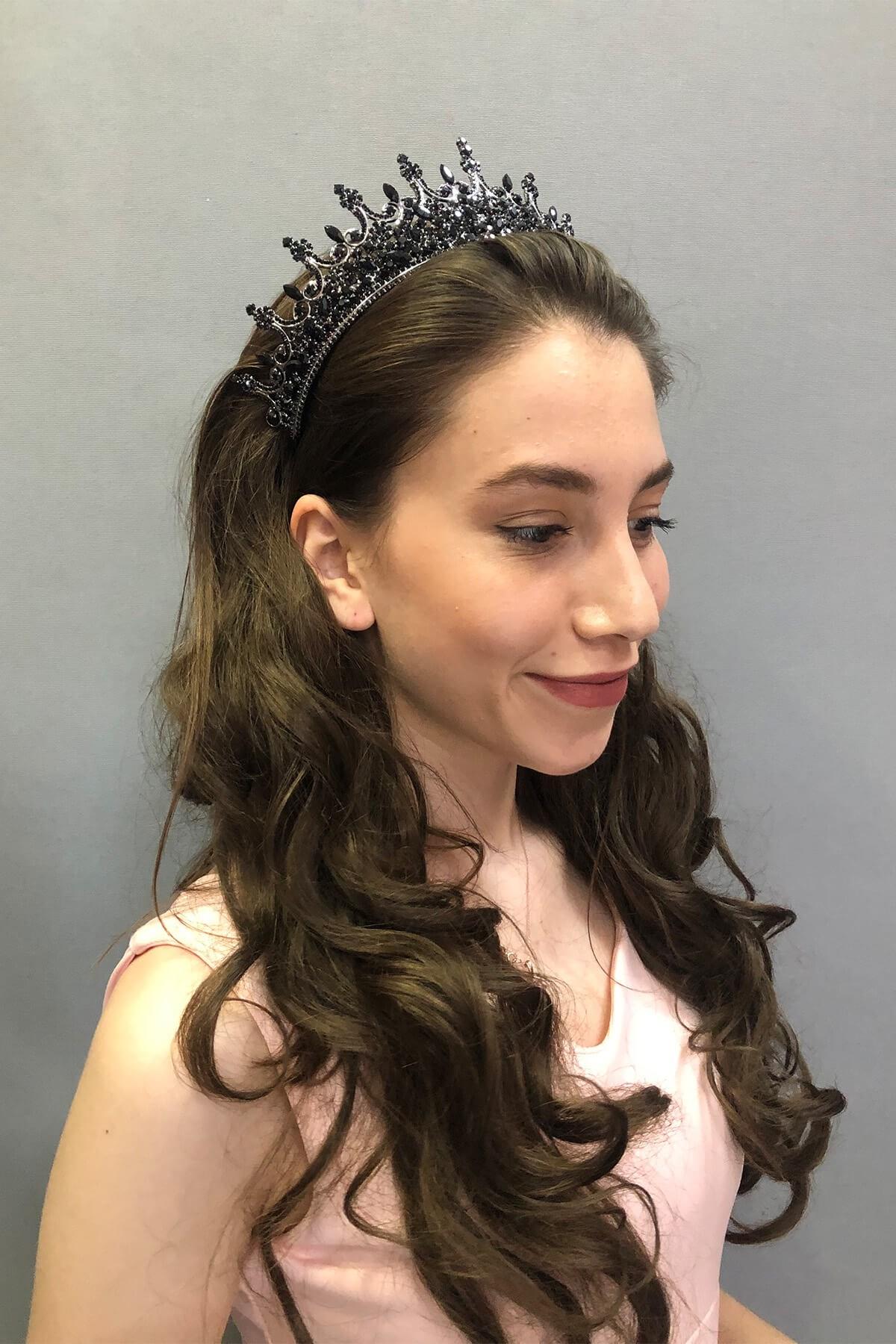 Wholesale Leonis Model Black Bridal Henna Crown