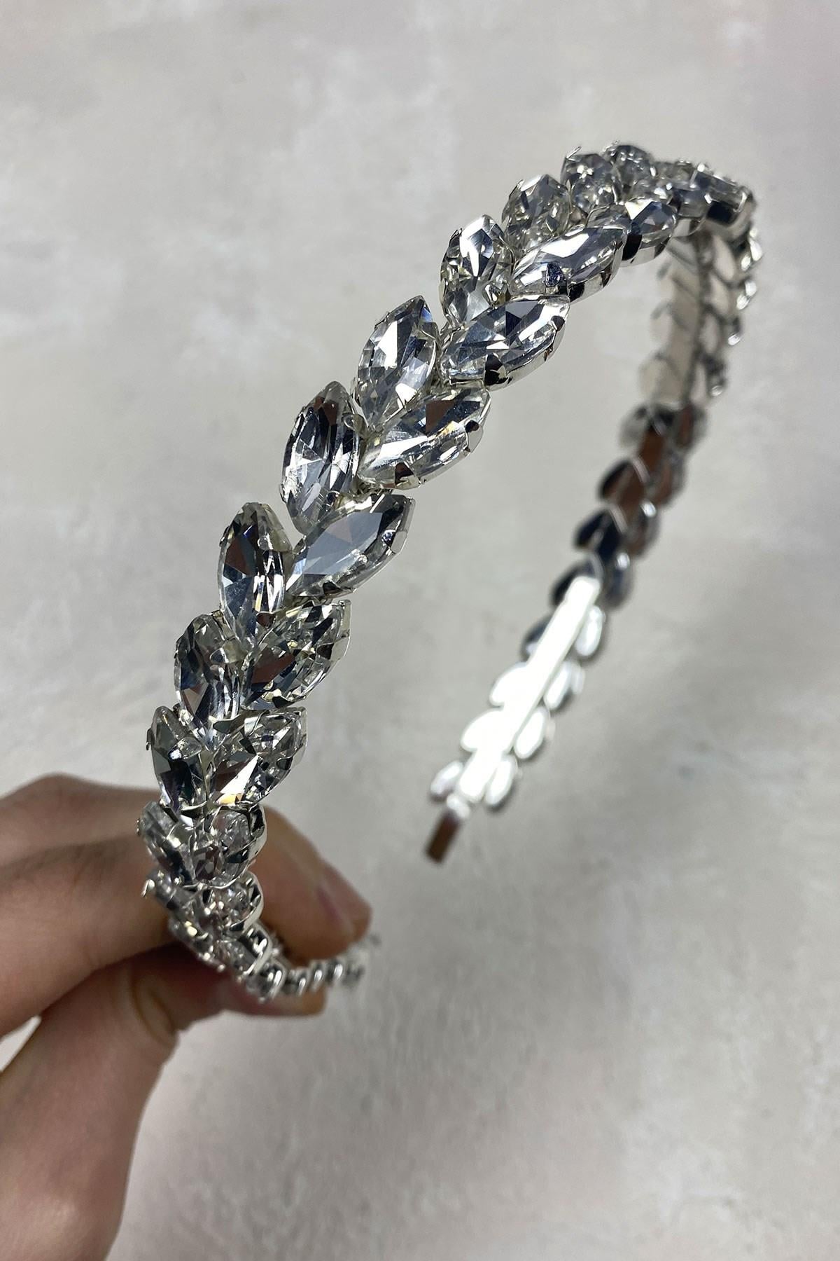 Wholesale Shuttle Stone Design Hair Accessory Bridal Crown
