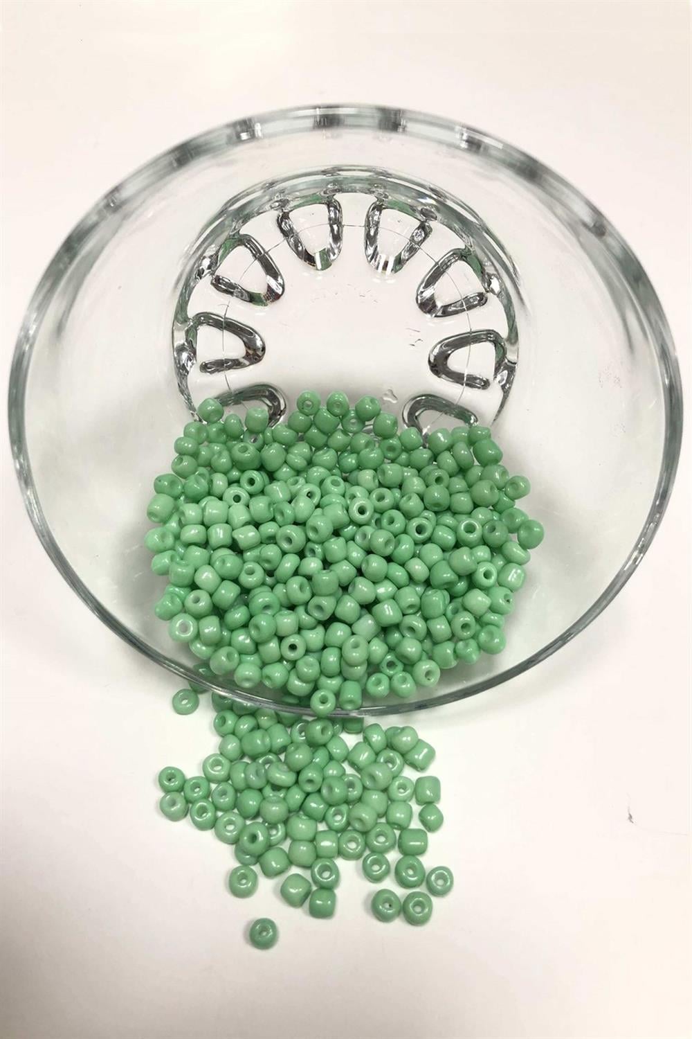 Wholesale Mint Green Sand Beads Medium Size 4 mm 50 gr