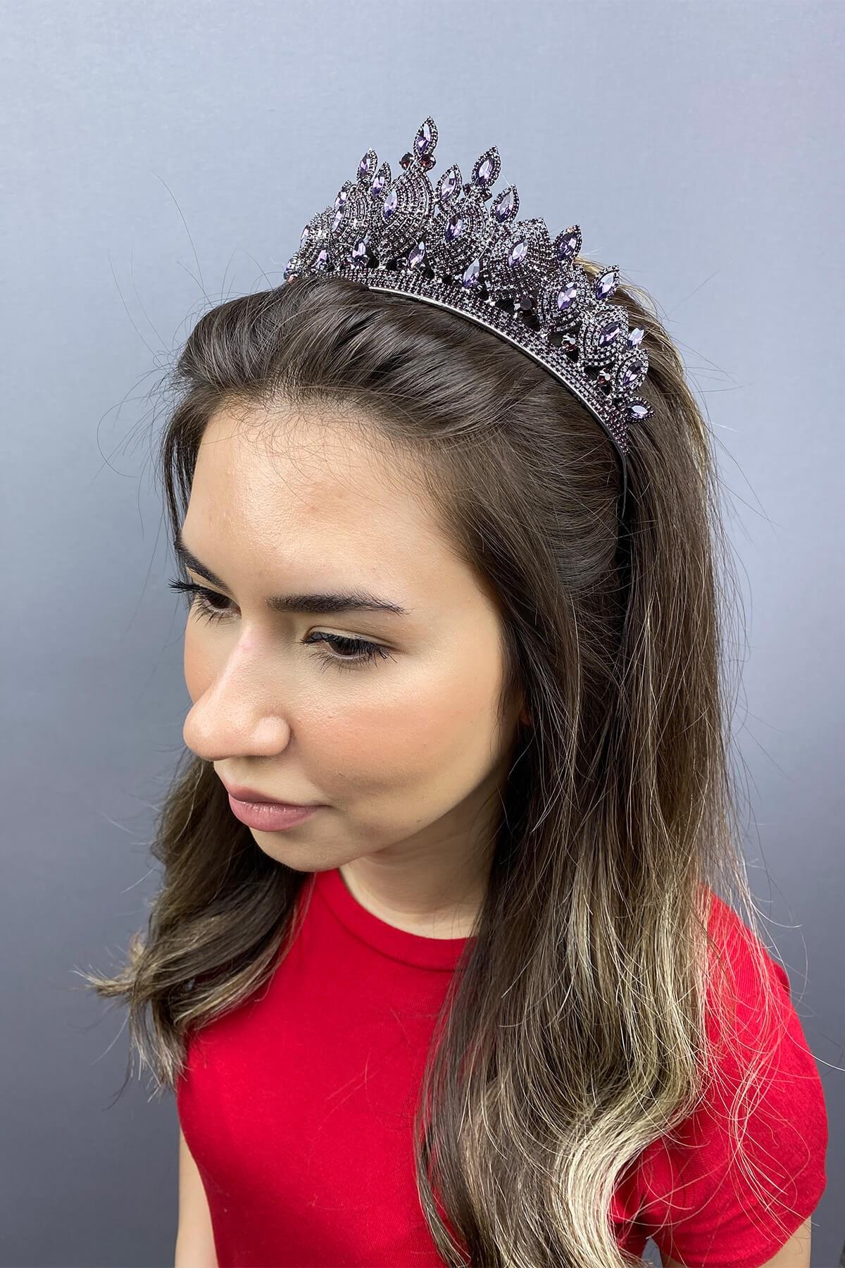 Wholesale Purple Hera Model Bridal Henna Crown