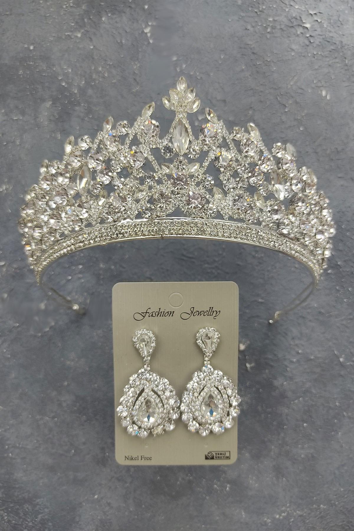 الجملة بيغاسي نموذج تاج الزفاف والأقراط حجر المكوك