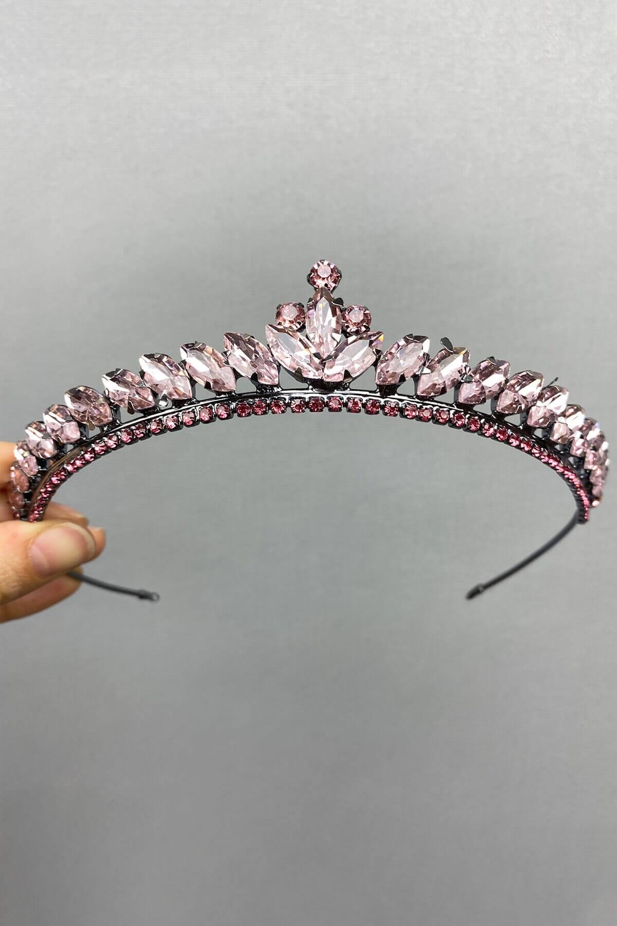 Wholesale Pink Ece Model Thin Bridal Henna Crown