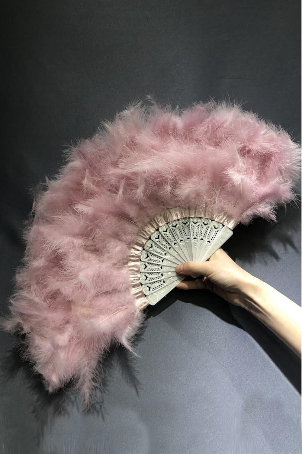 Wholesale Powder Feather Bridal Fan
