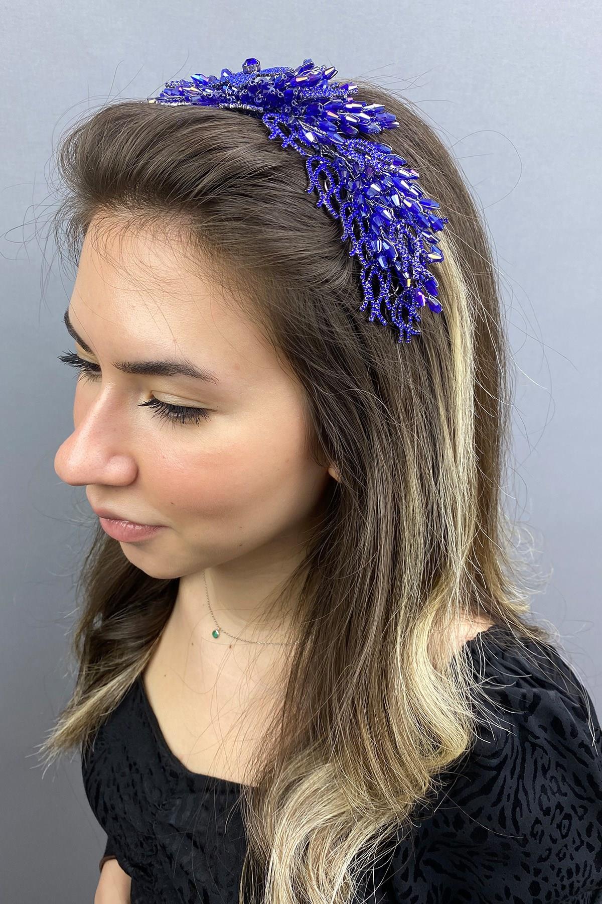 Wholesale Saks Blue Alya Henna Bridal Crown