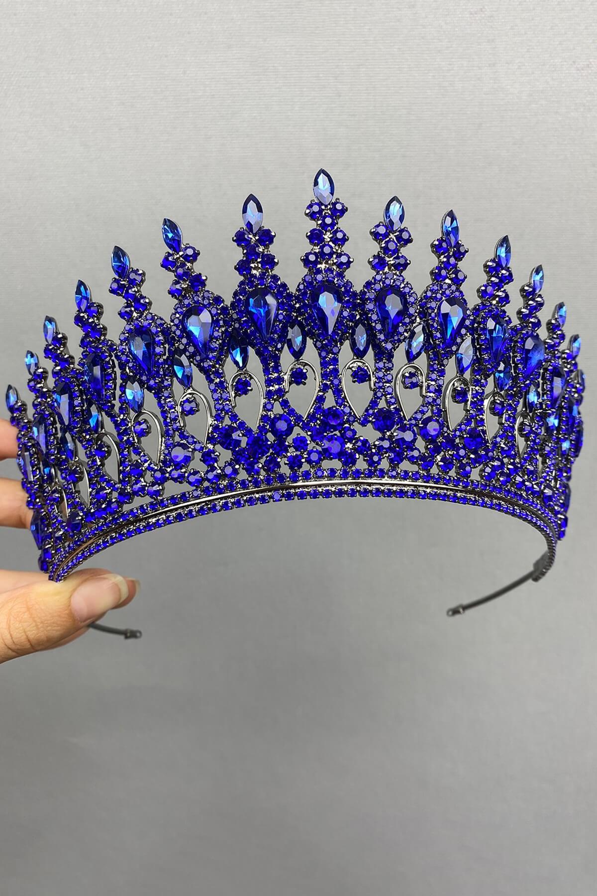 Wholesale Saks Blue Henna Model Bridal Henna Crown