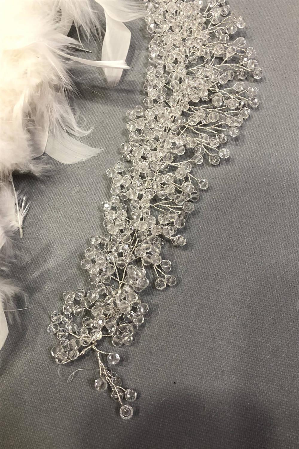 Wholesale Transparent Belen Crystal Hair and Turban Accessory