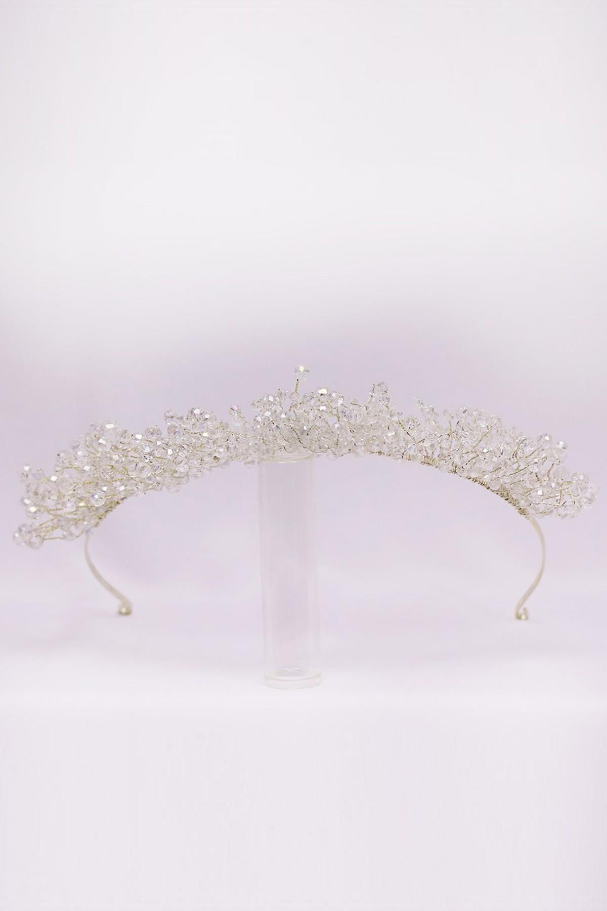 Wholesale Transparent Crystal Beaded Hedgehog Model Bridal Crown