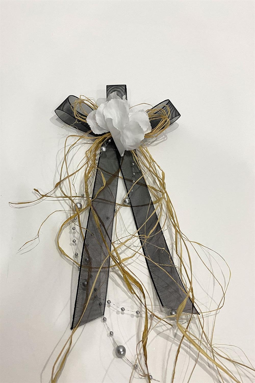 Wholesale Black Wicker Hydrangea Suitcase Ornament Bundle Ornament 3 Pieces