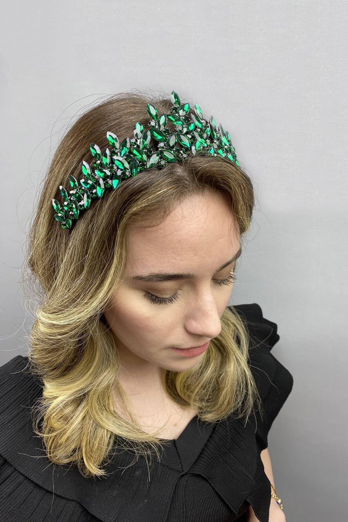 Wholesale Green Subra Model Bridal Henna Crown