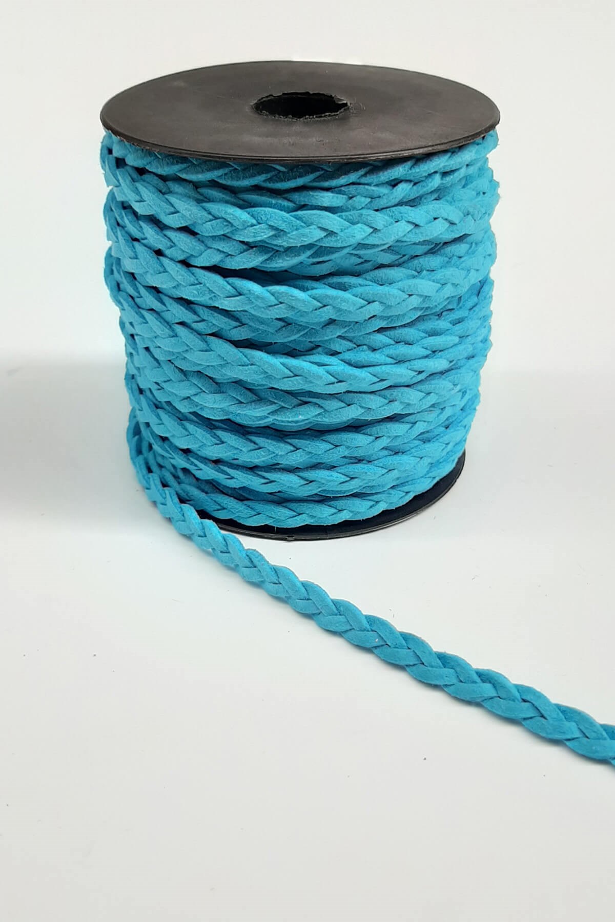Turquoise Suede Knitting Rope