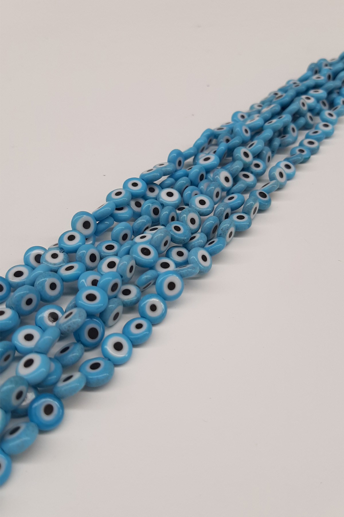 Turquoise Flat Glass Evil Eye