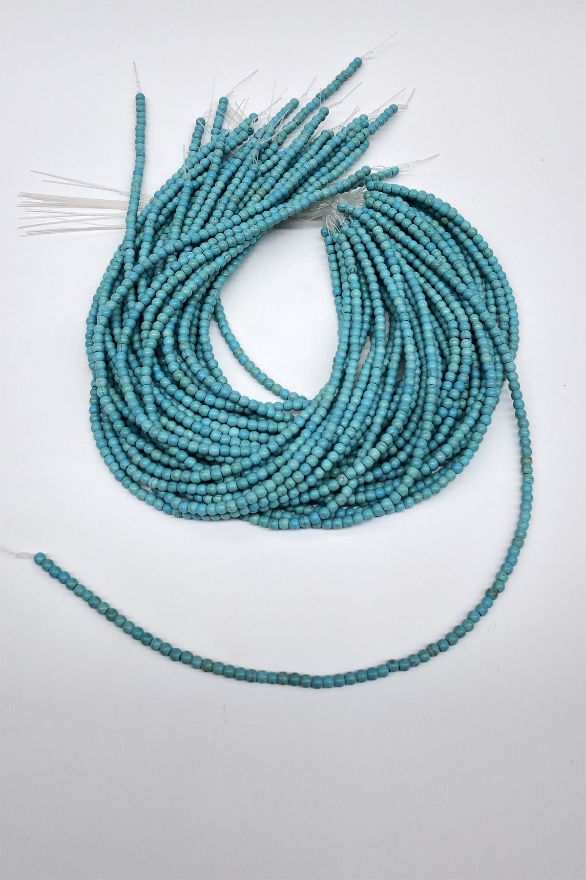 Turquoise Round Glass Beads 4 mm