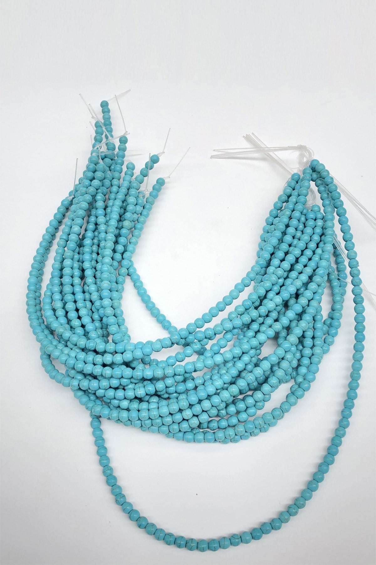 Turquoise Round Glass Beads 6 mm