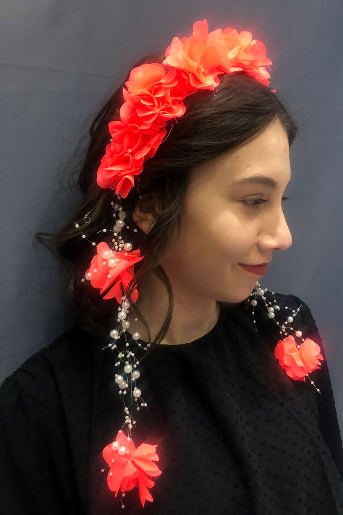 Orange Laser Flower Crown