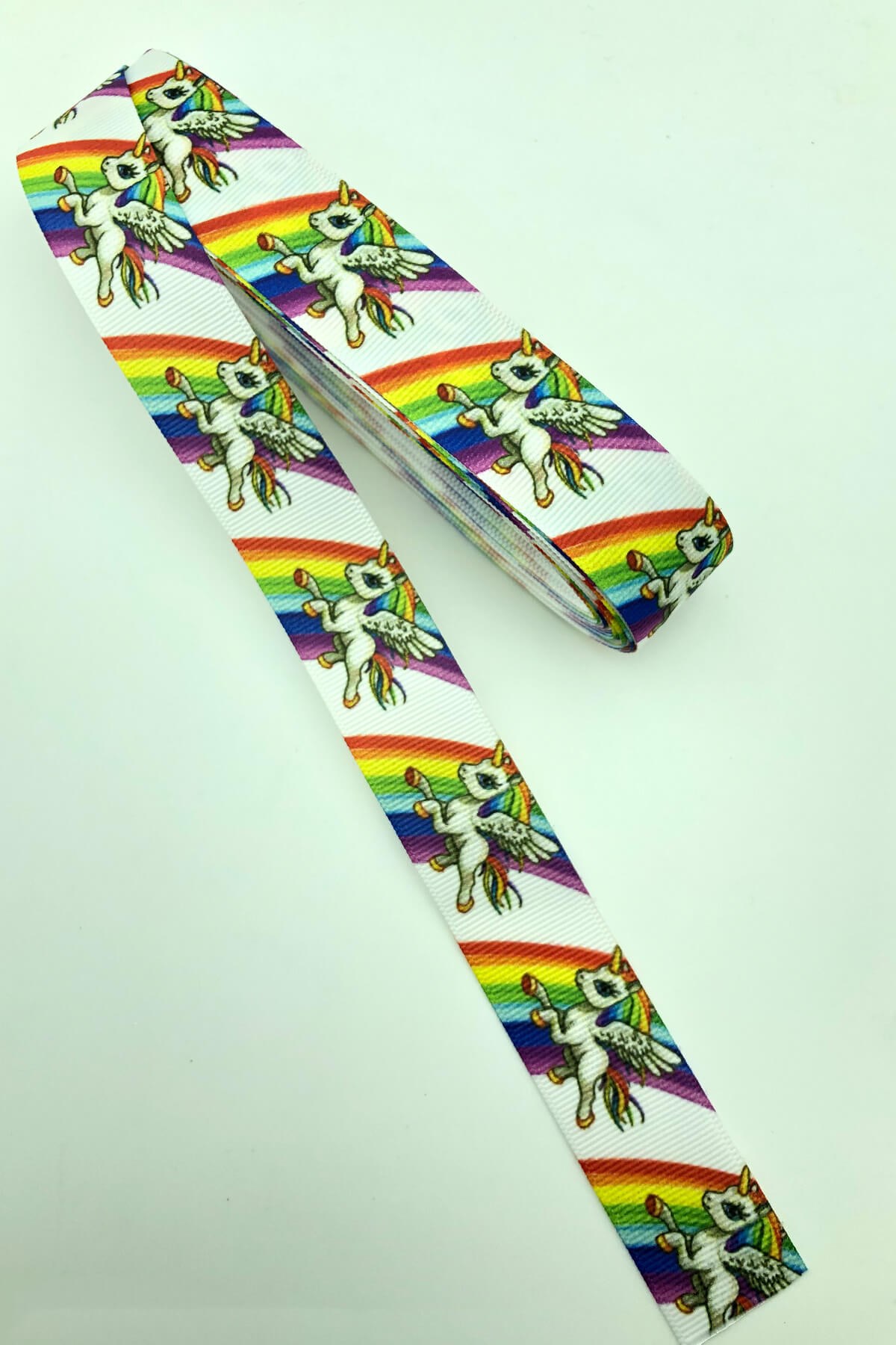 Unicorn Figured Printed Grosgrain Ribbon 10 Mt