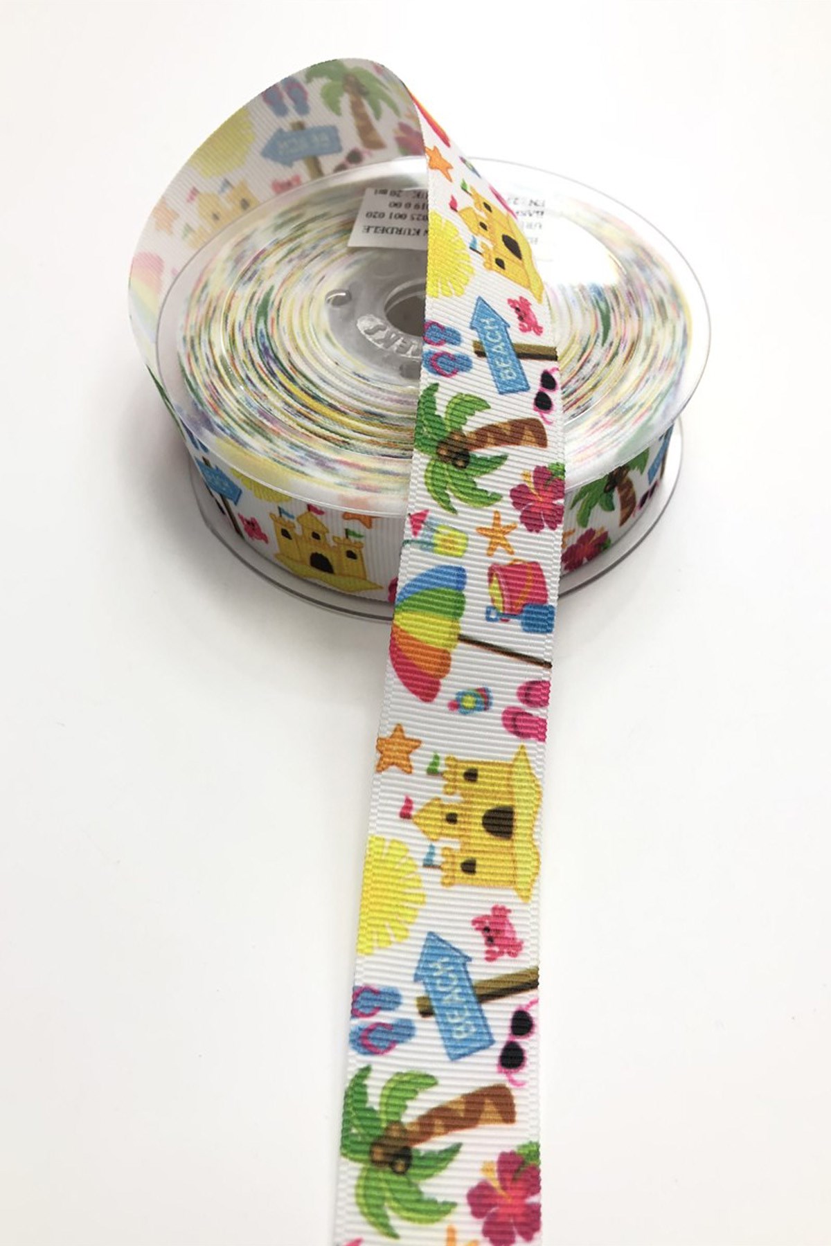 Summer Patterned Grosgrain Ribbon 2,5 cm 1 m
