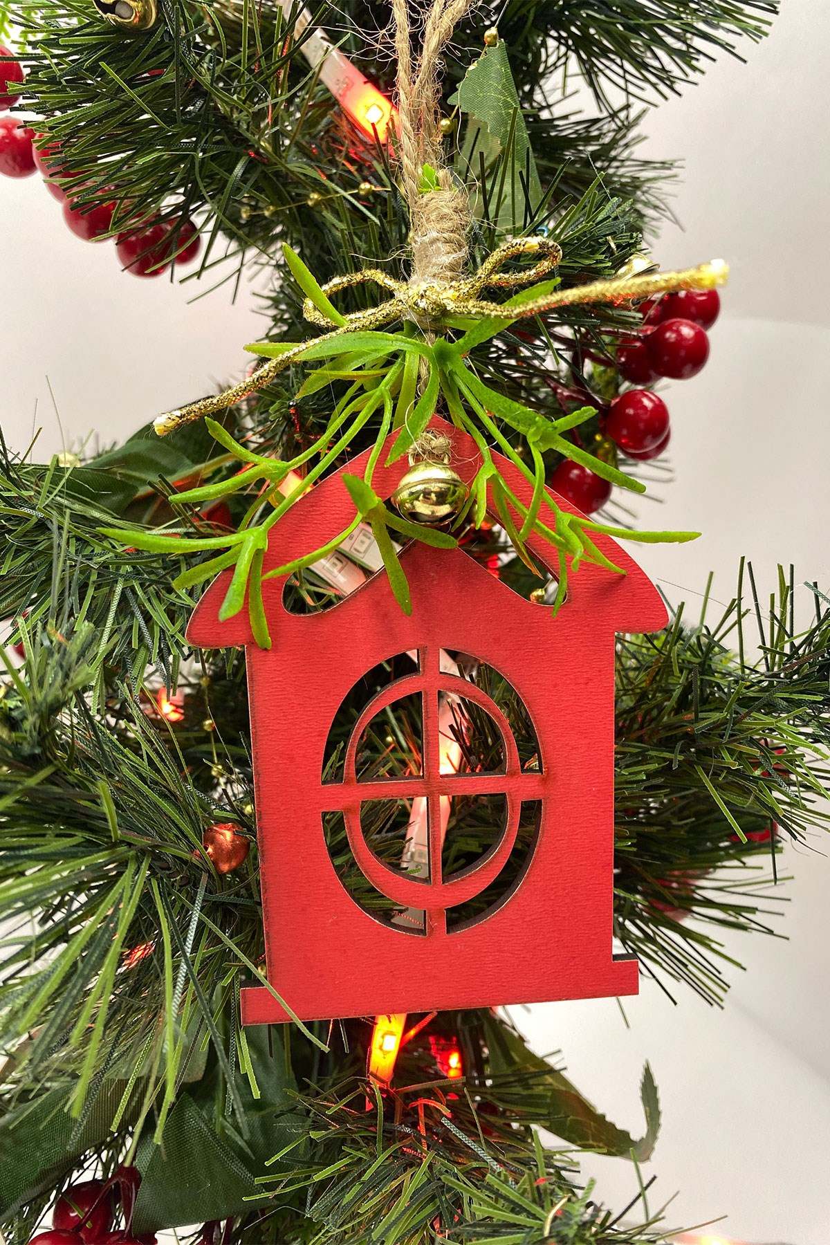 Yeni Ev Baskılı Yılbaşı Ağaç Süsü 