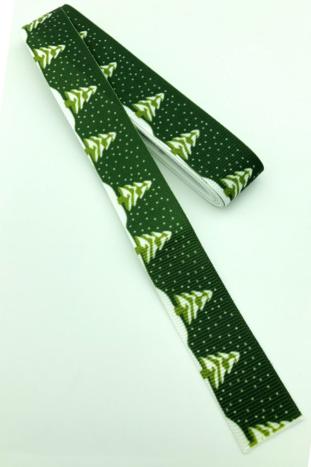 Green Pine Tree Printed Grosgrain Ribbon 5 Mt