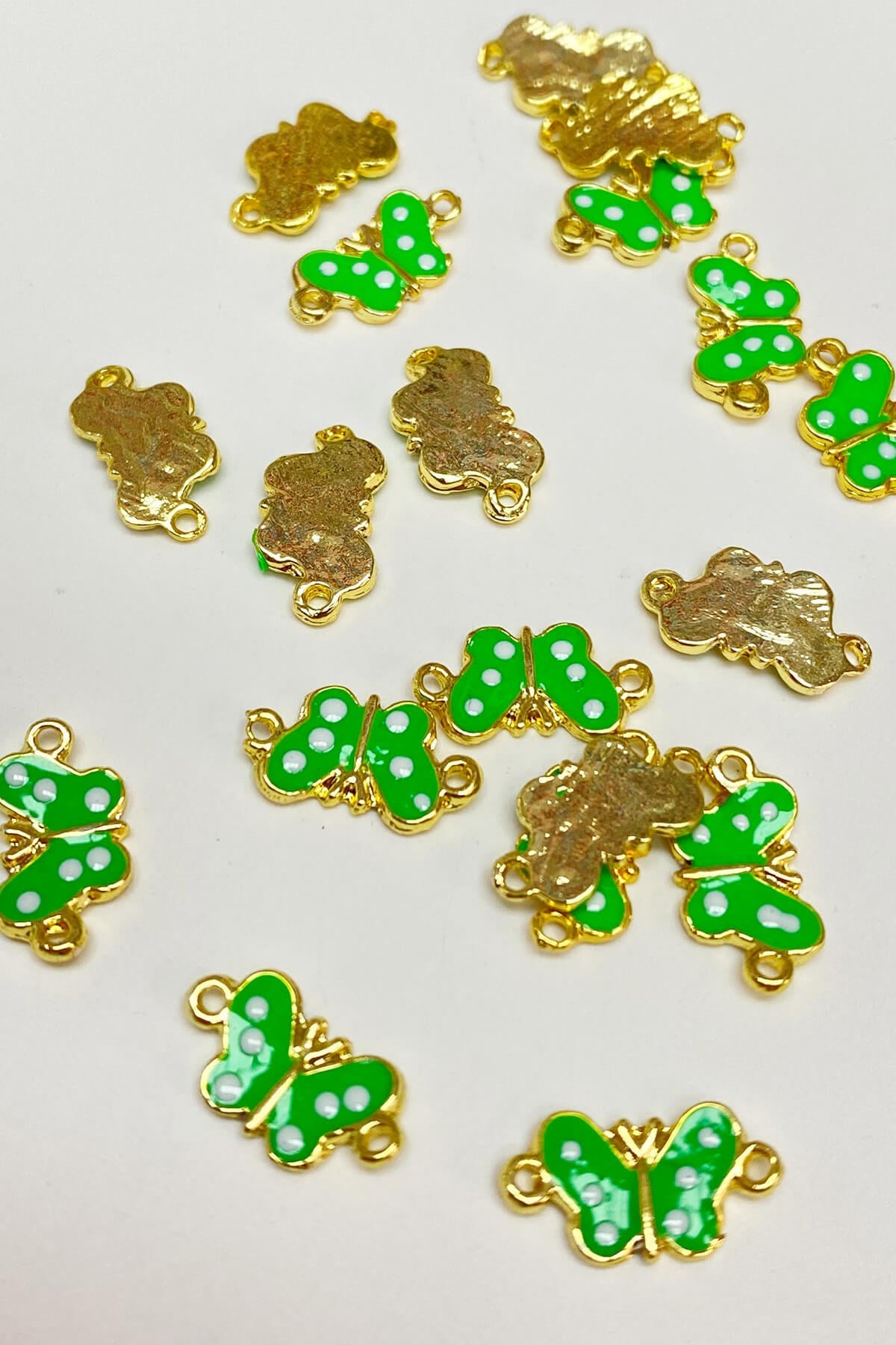 Green Double Sided Butterfly Model Bracelet Tip 1 Piece