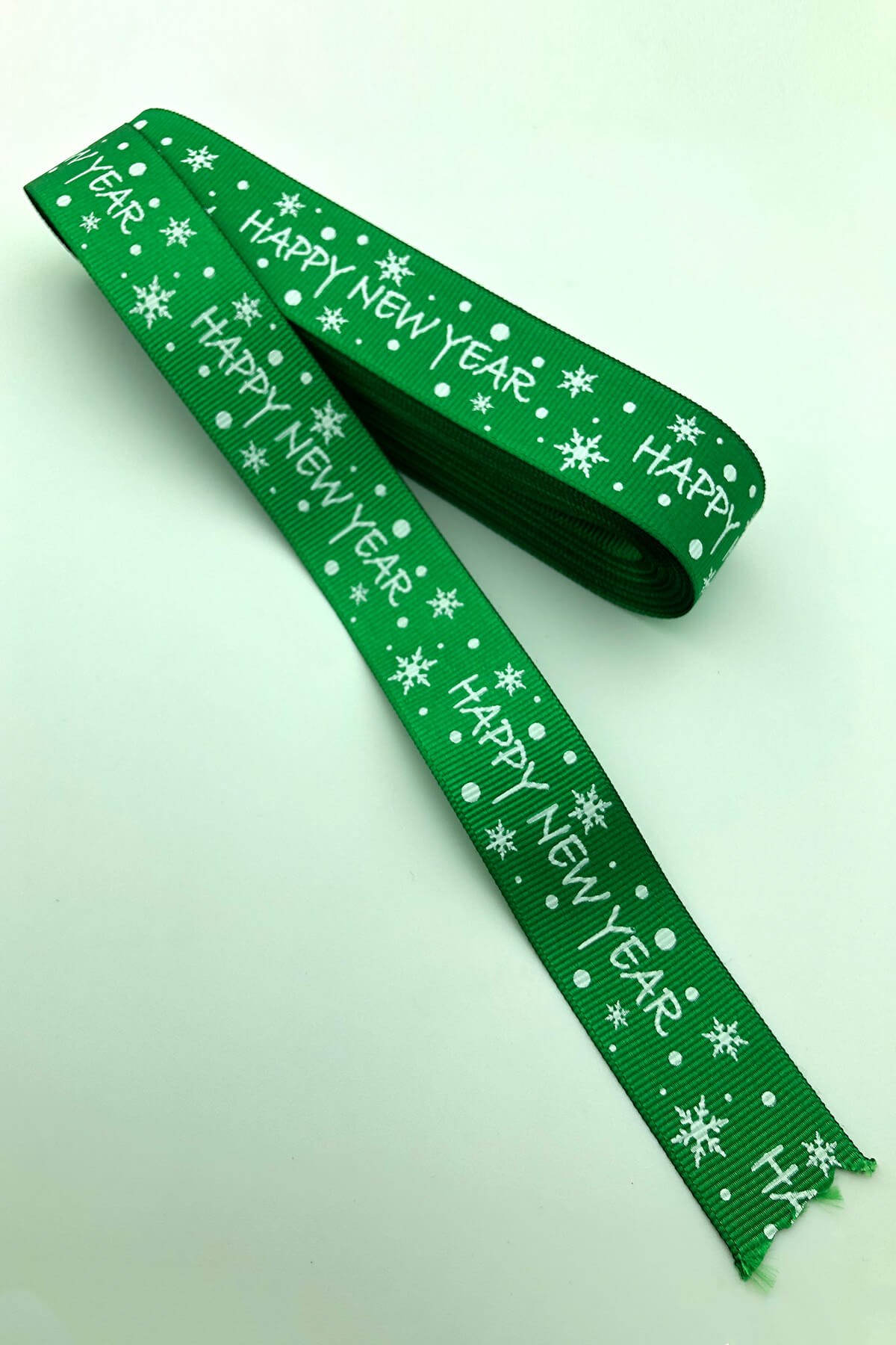 Green Happy New Year Christmas Ribbon 10 Mt