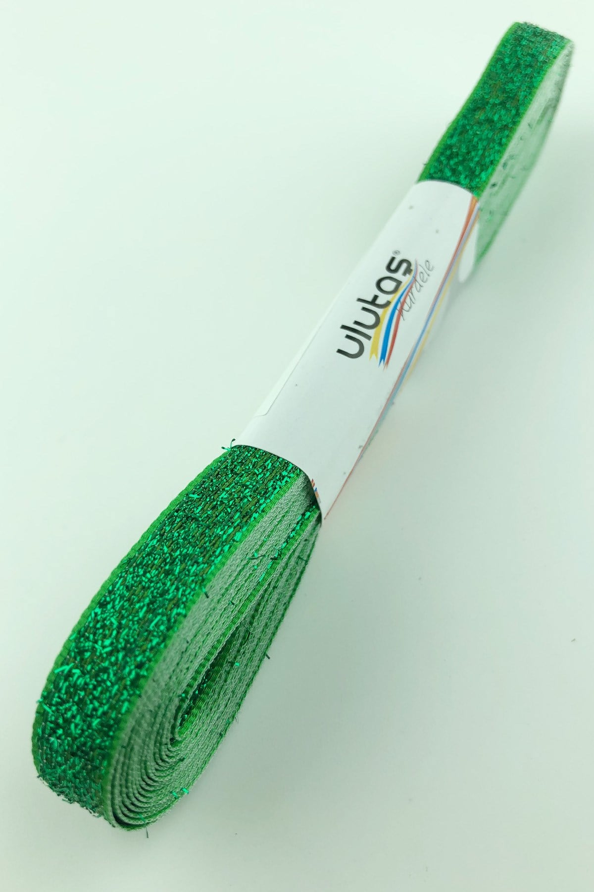 Green Velvet Glitter Ribbon 1 cm