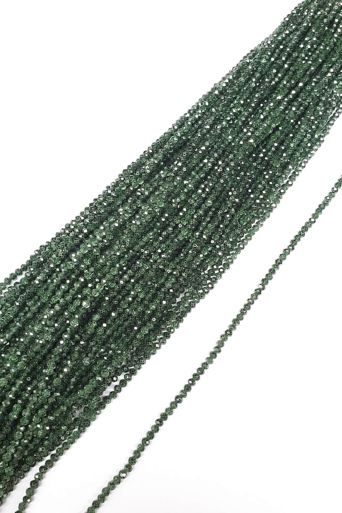 Yeşil Kaplama Kristal Boncuk 4 Mm