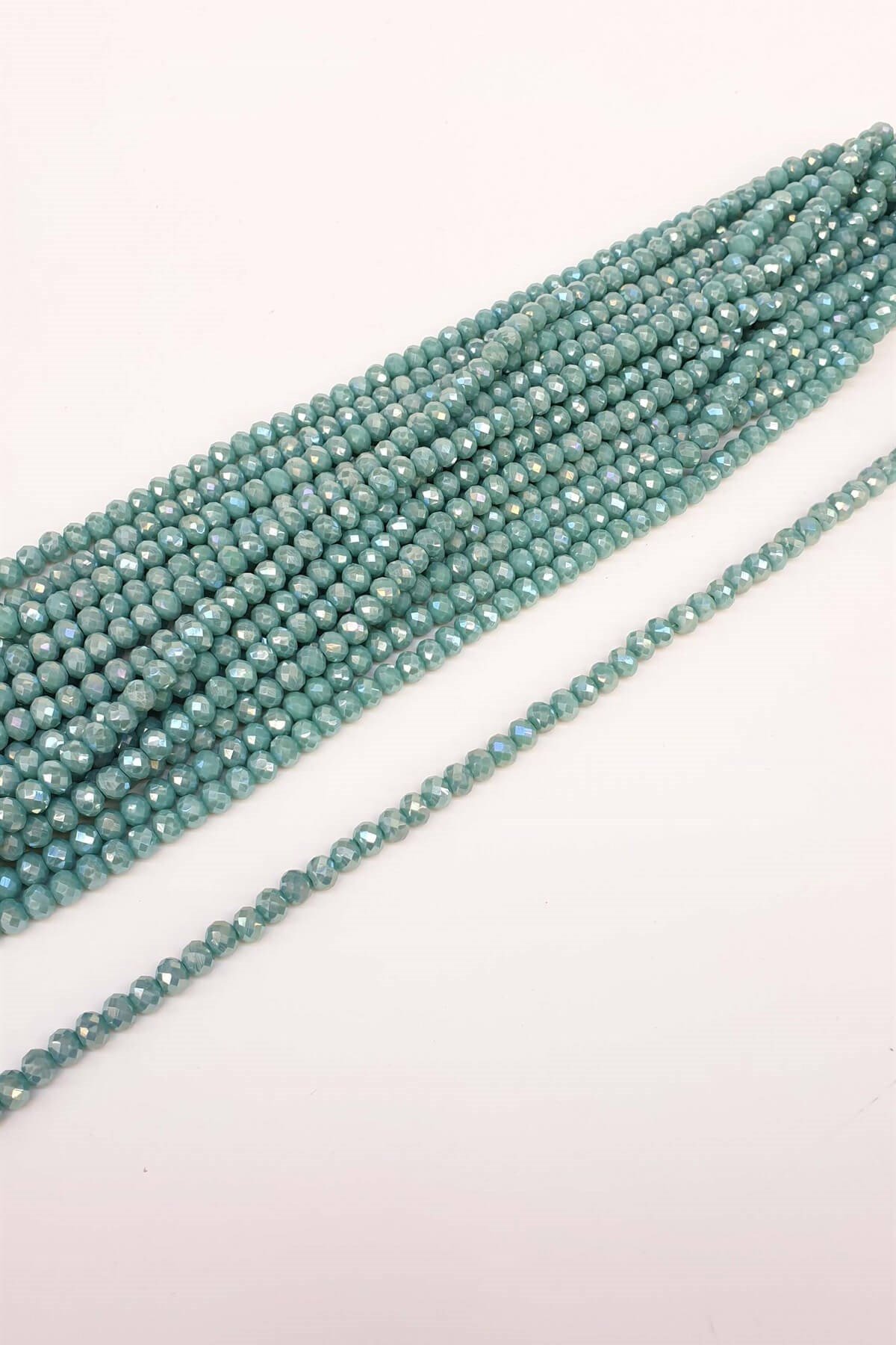 Yeşil Kristal Boncuk 8 mm