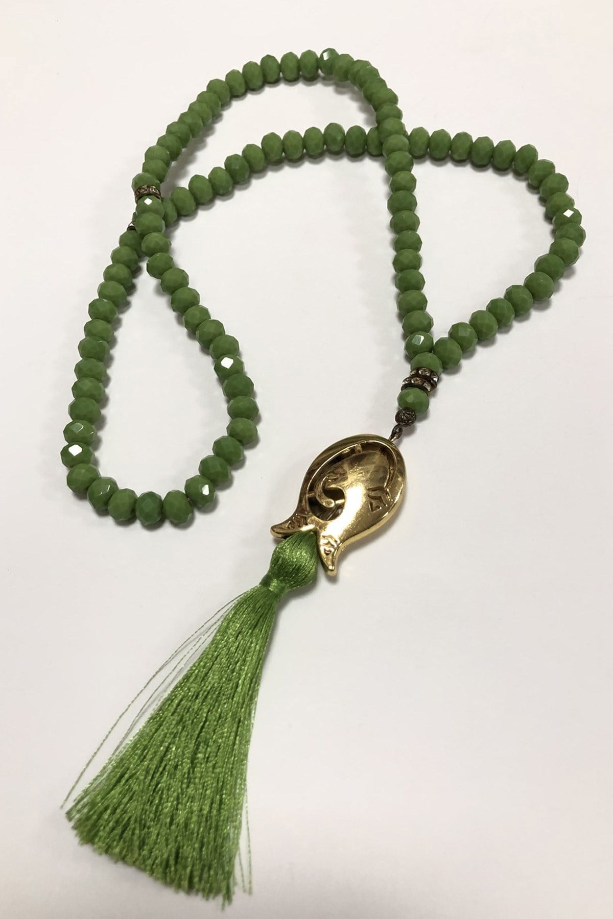 Crystal Green Beaded Rosary 99 pcs