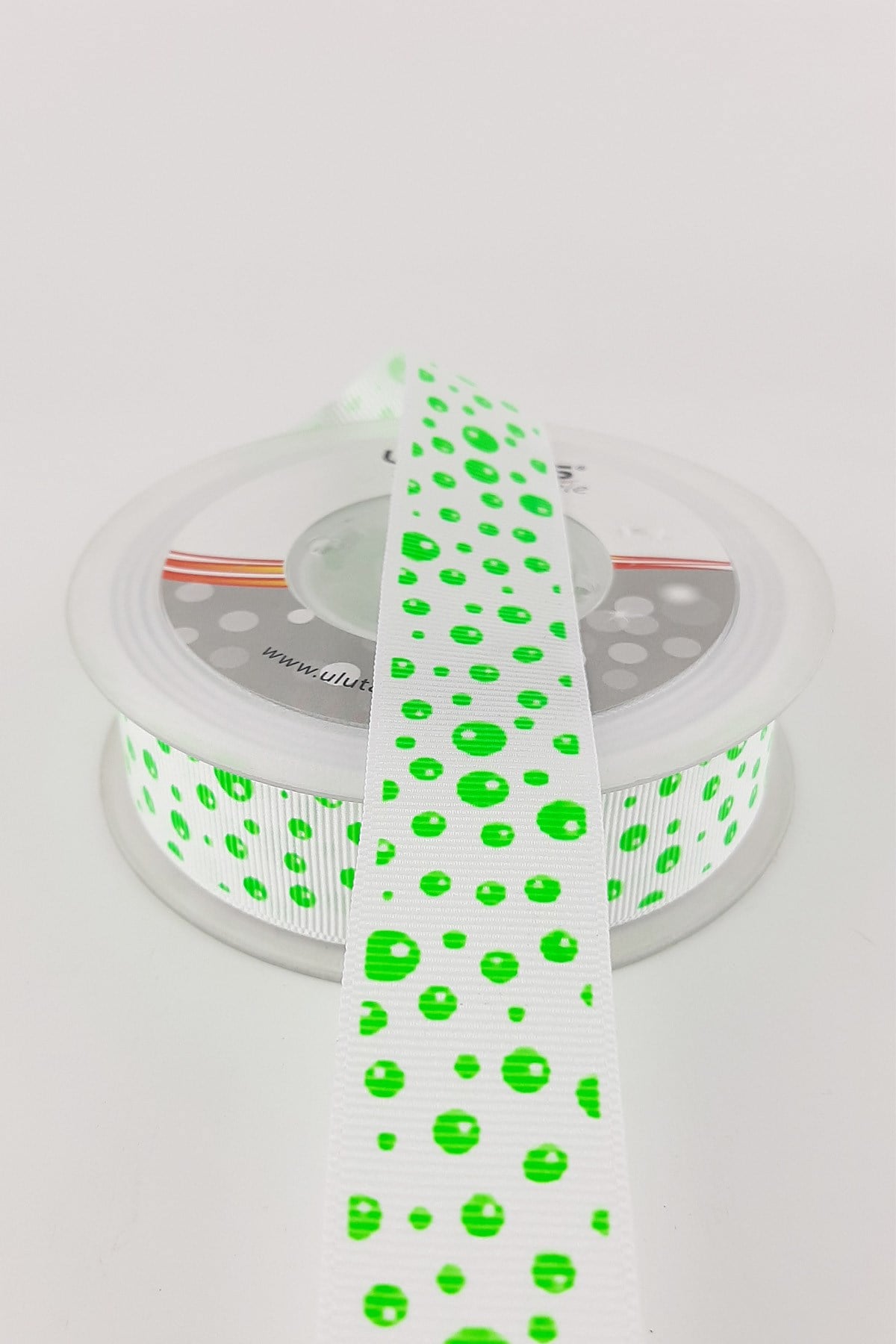 Green Neon Grosgrain Ribbon 2,5 cm 20 m