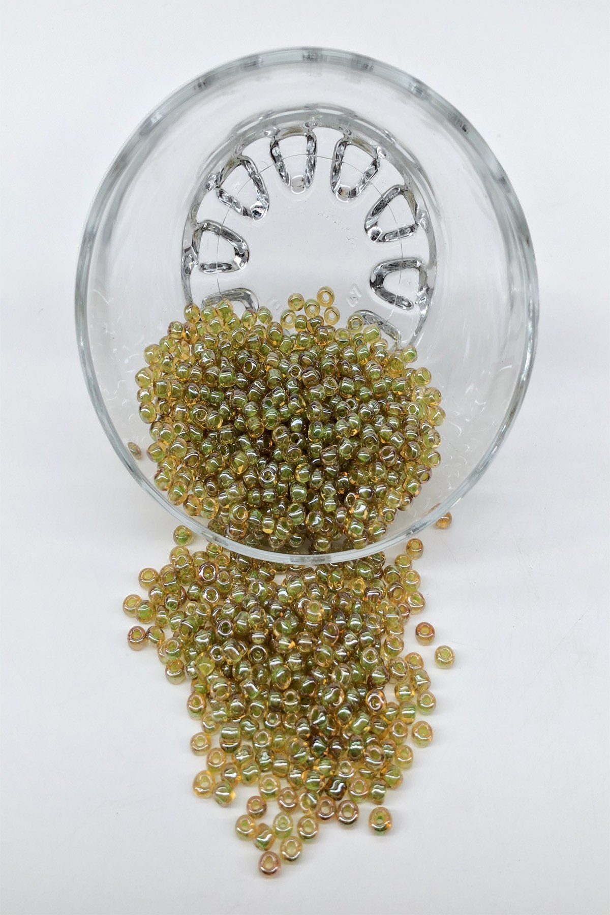 Yeşil Sarı Kum Boncuk 4 mm