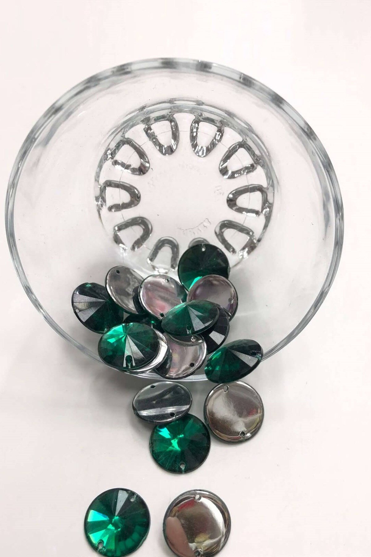 Yeşil yuvarlak Plastik Dikme Taş 20 adet