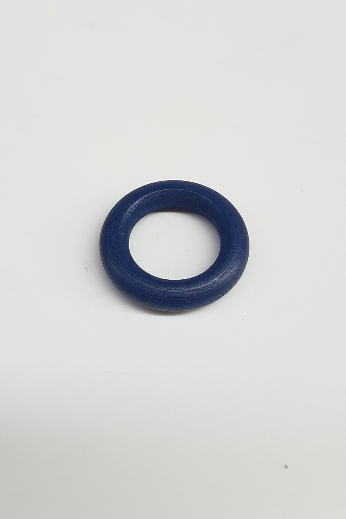 Round Ring Dark Blue Wooden Beads