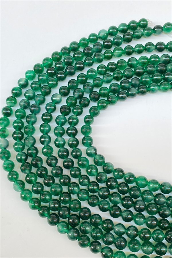 Green 2024 stone beads