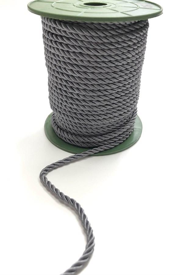 Gray Cord Rope 4 mm 1 m