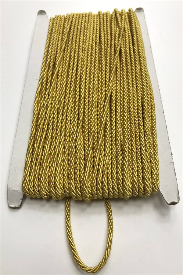 Mustard Yellow Cord Rope 3 mm 1 m