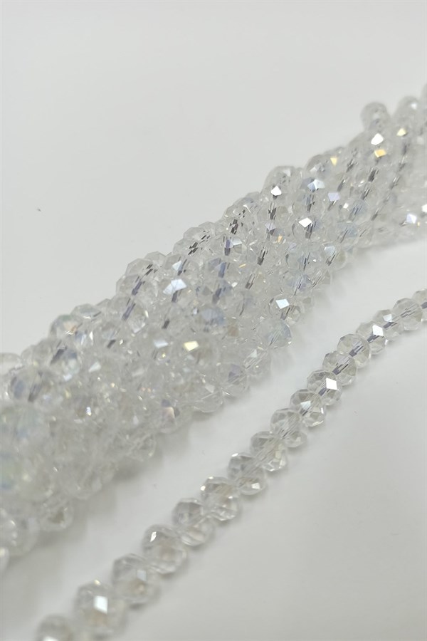 Transparent White Crystal Beads 8 Mm