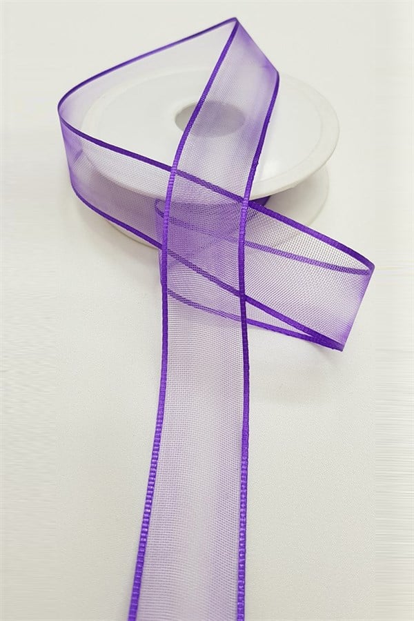 Organza Lilac Satin Ribbon 2.5Cm