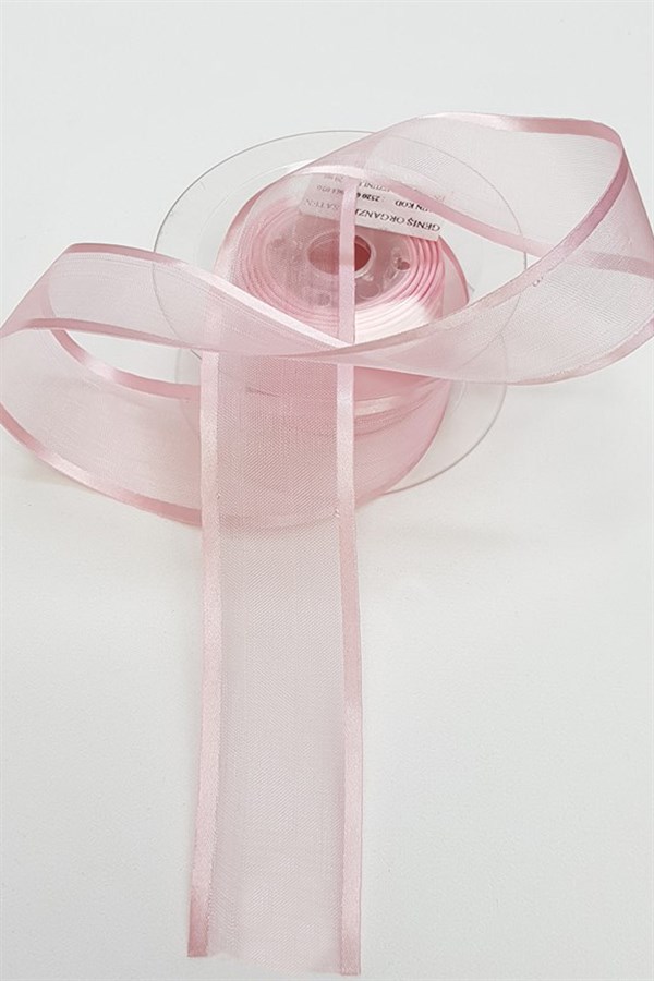 Bebe Pink Organza Satin Ribbon 4Cm