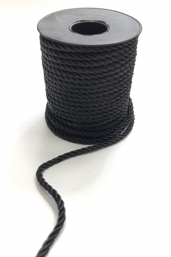 Black Cord Rope 4 mm 1 m