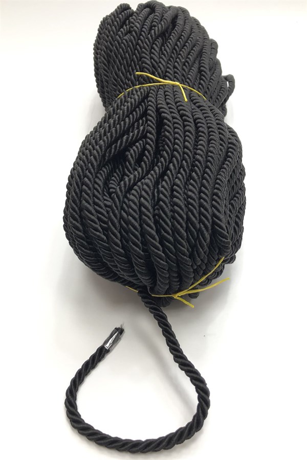 Black Cord Rope 8 mm 1 m