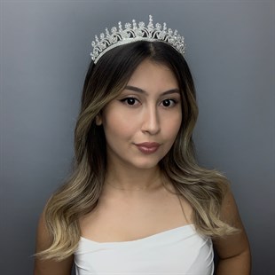 Silver Color Hera Model Bridal Crown