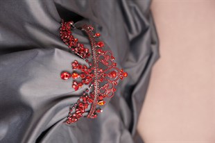 Red Hürrem Bride Henna Crown