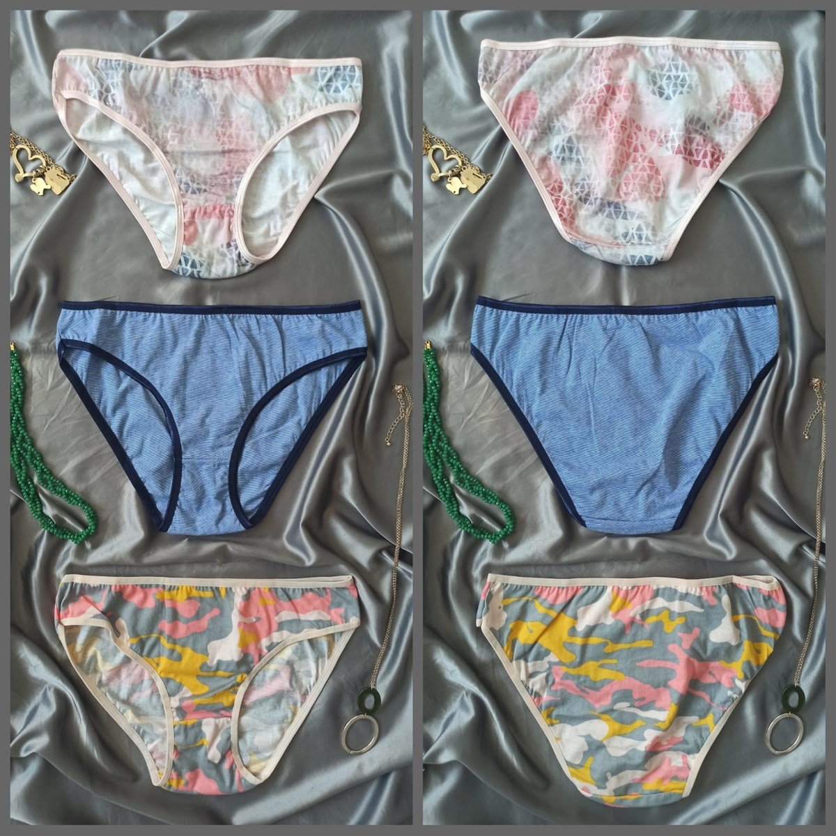Karışık Renkli 3'lü Slip Külot 