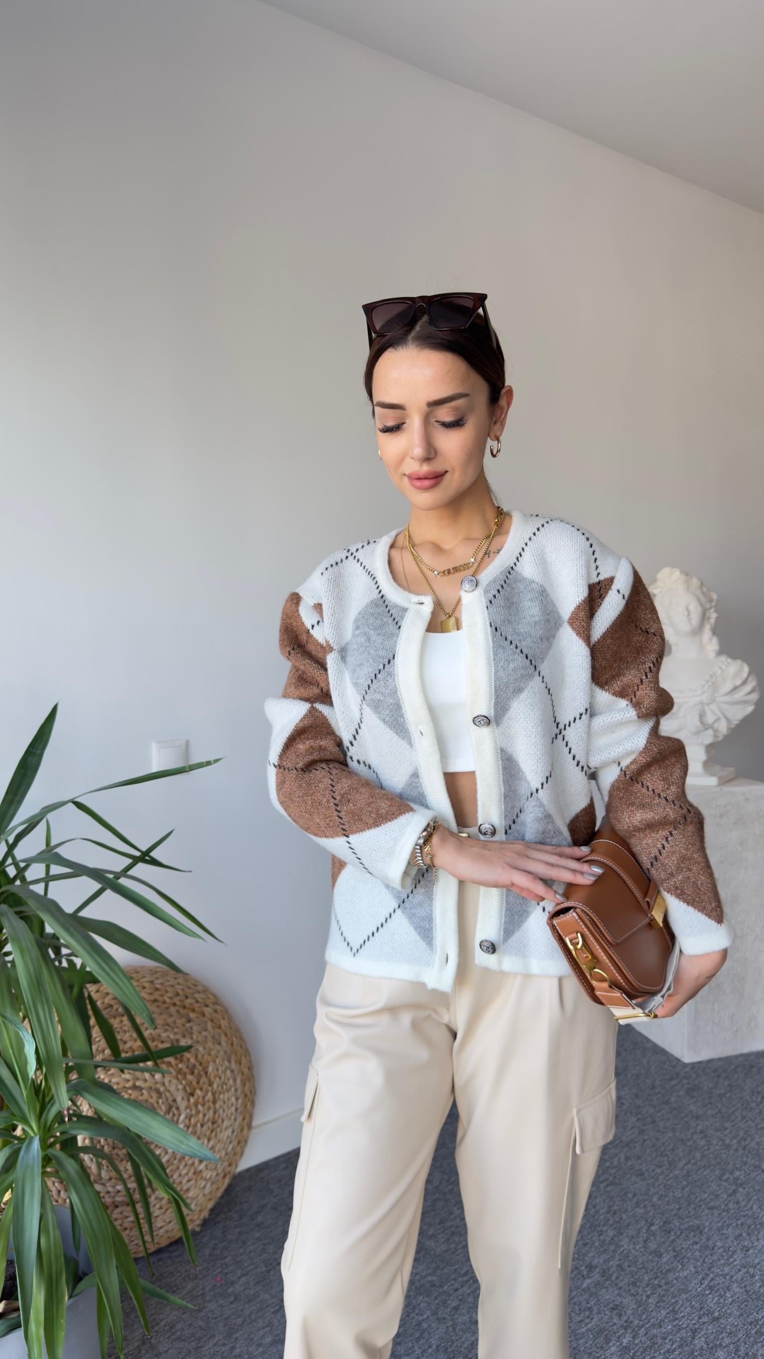 Massi Model Baklava Desen Hırka