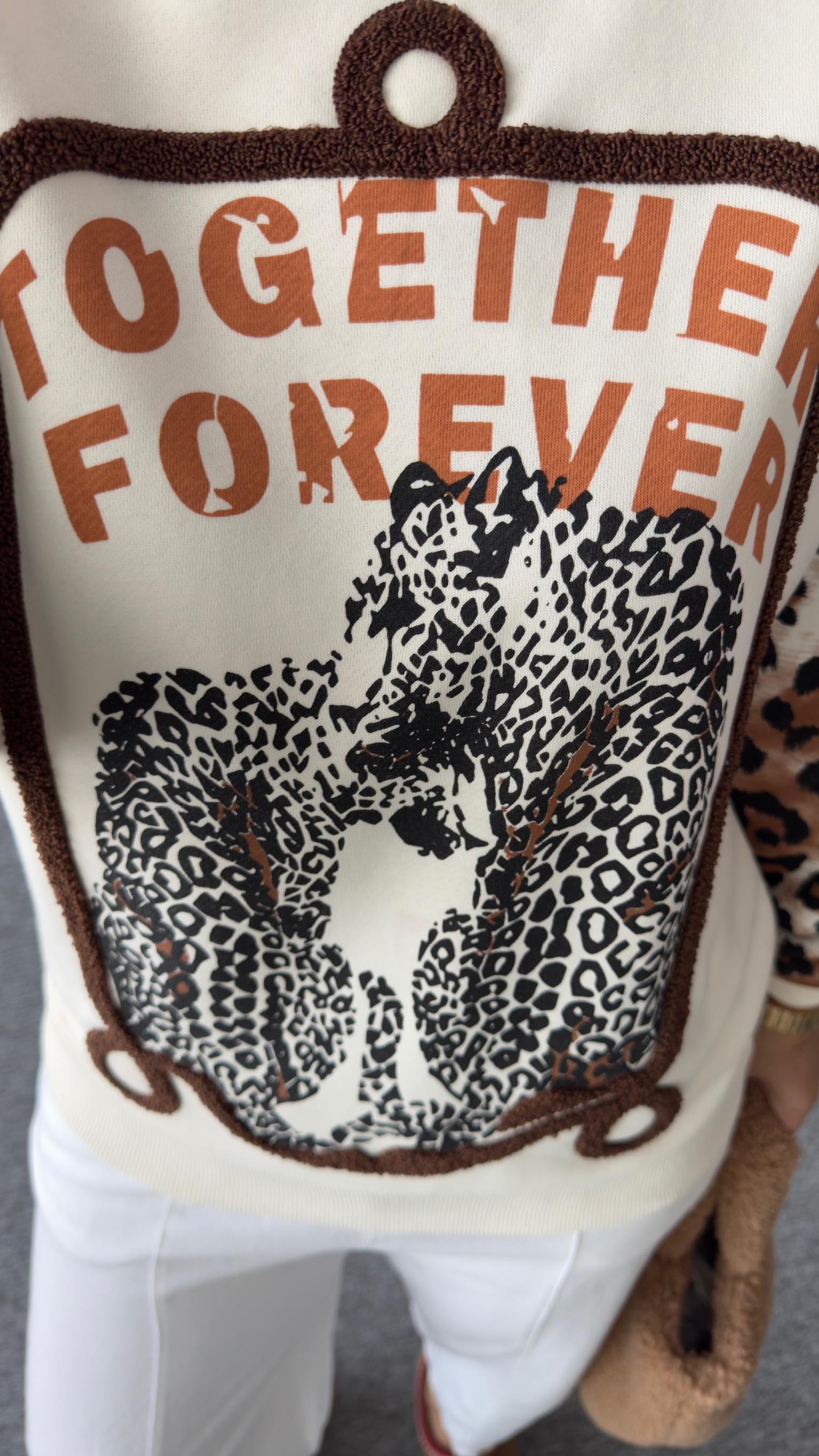 Brat Kollar Leopar Desenli Baskılı Sweat