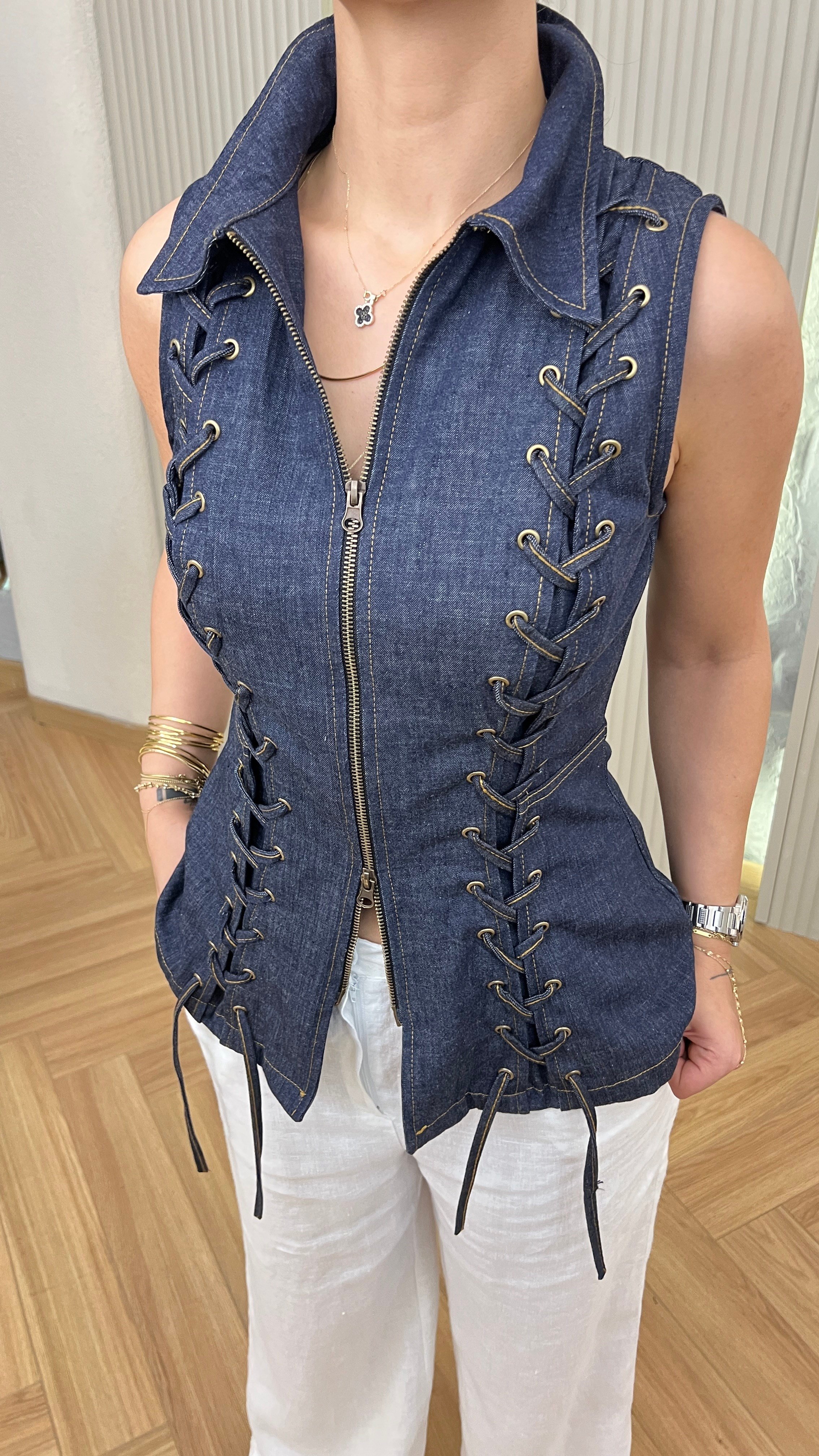 Lemila Korsajlı Jean Gömlek