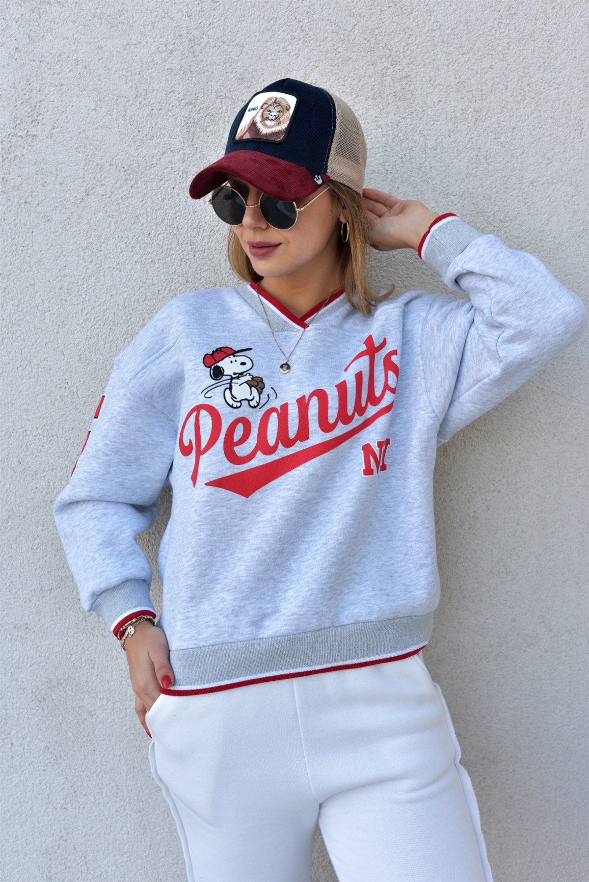 Peanuts Gri Sweat	