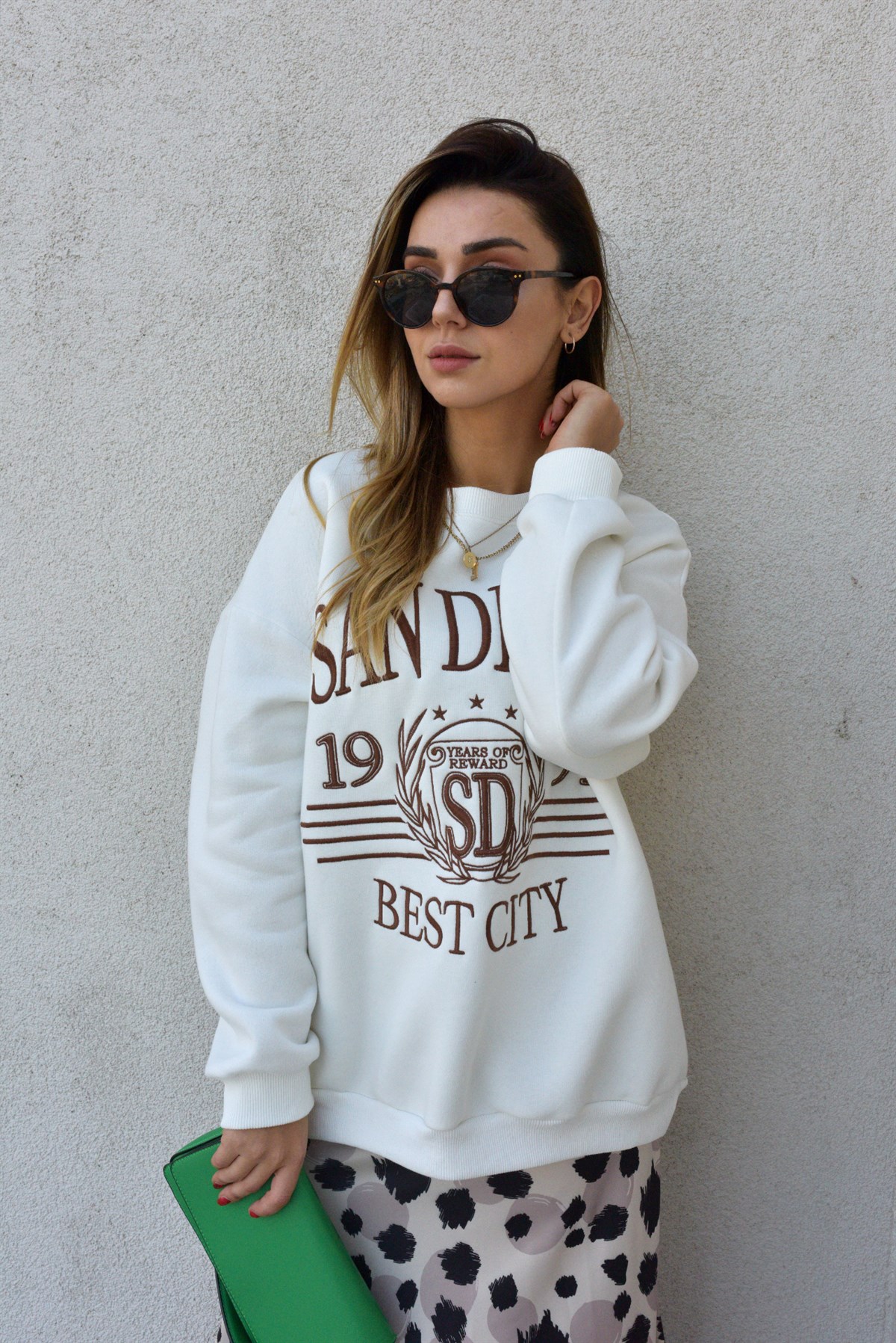 San Diego Nakışlı Sweatshirt