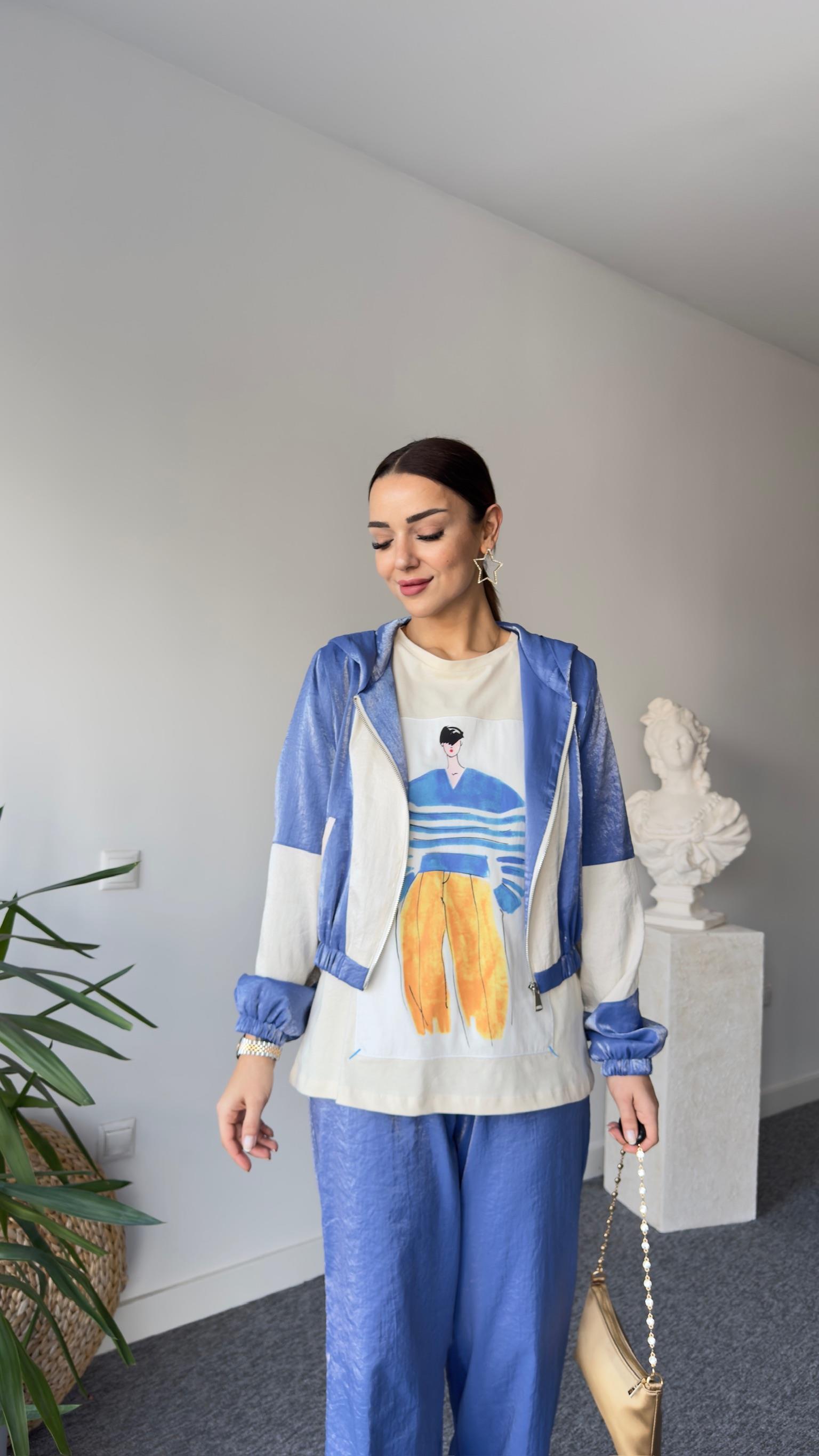 Perty Renkli Kız Baskı Tshirt